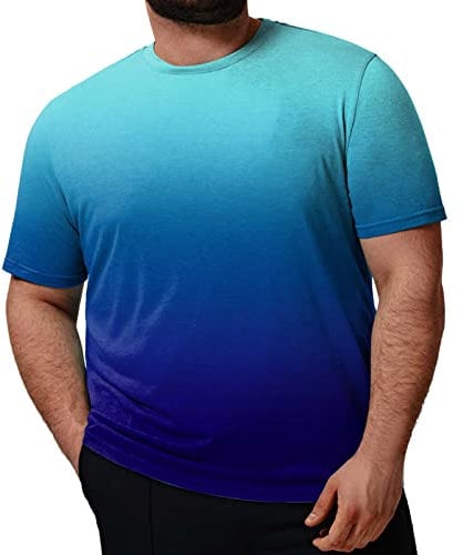 Men's Big and Tall T-Shirts Cotton Short Sleeve Crewneck Plus Size Tee Shirts Hipster Longline Tops Mens Tshirts Multipack Mens Activewear t Shirt Tees (Dark Blue,XXXL)