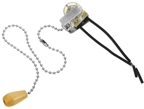 Uonlytech Silent Pull Cord Switch for Bathroom Silver Light Pull Switch Grey Replacement Lamp