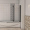 Pare-baignoire noir, 90x140cm, paroi de baignoire pivotante et pliante, 6mm verre anticalcaire