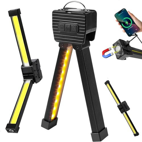 Gym Lamp for Posing, Wiederaufladbare LED Arbeitsleuchte Werkstattlampe, Taschenlampe Werkstatt Handlampe mit Magnet und Haken, Schlanke Inspektionsleuchte, Gym Zubehör Camping Werkzeug Licht