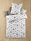 MB Warenhandel24 Seersucker Bettwäsche Baumwolle Sterne BÜGELFREI 1x ca. 135x200 cm + 1x ca. 80x80 cm mit Reißverschluss