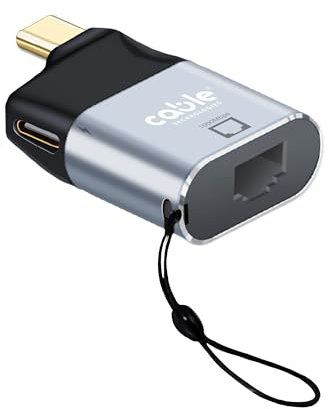 Adattatore da USB C maschio a LAN RJ45 femmina + porta USB C femmina 100W PD | Convertitore LAN in Alluminio compatibile con Thunderbolt 3/4, iPhone, Macbook, iPad, Samsung, PC Windows, Laptop, ec