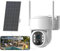 JUFLSKY 2K Solar Security Camera Outdoor Wireless,2.4G/5G WiFi Security Camera Outdoor,8000MA Battery Camera with Solar Panel, Color Night Vision, PIR Motion Detection, 2-Way Talk,IP65