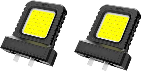 Glenmi LED-Arbeitsleuchte, Akku-LED-Arbeitslampe for Elektrowerkzeuge, 21 V, verstellbar, tragbar, verschiebbar, Plug-and-Play-Design, Lampe, hohe Helligkeit, Flutlicht(Black)