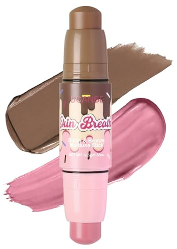 UCANBE 2-in-1 Blush & Bronzer Stick Creme Rouge | Multi-Use Makeup Stick für Wangen. Hochpigmentiert, leicht zu verblenden, vegan & reisefreundlich (02 Rosa Rose)