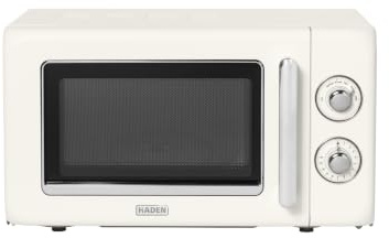 Haden Retro Microwave Oven, Ivory, 17L, 700W