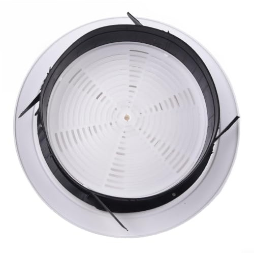 BlesConi Adjustable Wall Interior Vent Cover for Exhaust Fans, ABS Ventilation Grille 75-200mm, Round Air Vent for Bathroom Kitchen