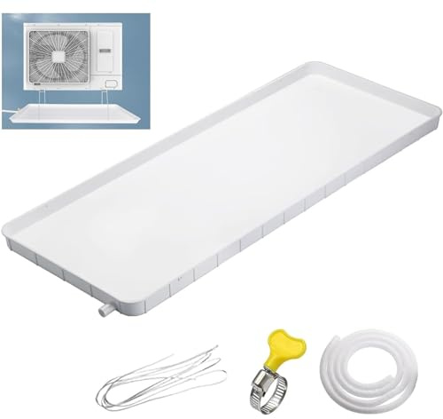 Vaschetta antigoccia portatile AC, vassoio di scarico condensa in plastica con tubo di scarico per sistemi a pompa di calore per condizionatori d'aria interni/esterni