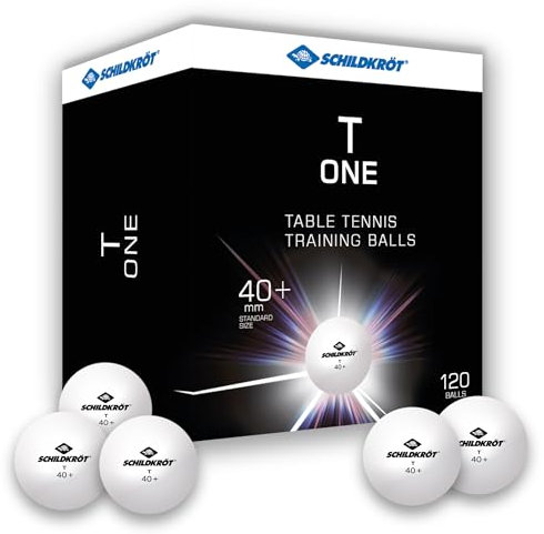 Schildkröt Tischtennisball T-One, Trainingsball in Poly 40+ Qualität, 120 Stk. im Großkarton, weiß, 608522
