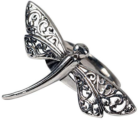 Island Piercings Edler 925er Silber Ring Libelle Design Handarbeit SR138