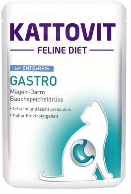 Unbekannt Kattovit | Feline Diets Gastro mit Ente + Reis | 24 x 85 g