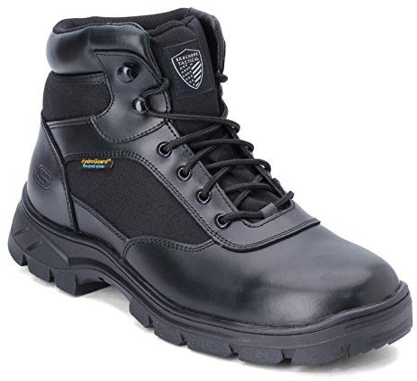 Skechers Wascana-Benen - Stivali tattici militari da uomo, Nero, 39.5 EU Large