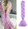 Ombre 4 Tones Estensione dei capelli Treccine Extension Capelli per Treccia Extension Trecce Lunghe Braiding Hair 1 Bundles Viola chiaro