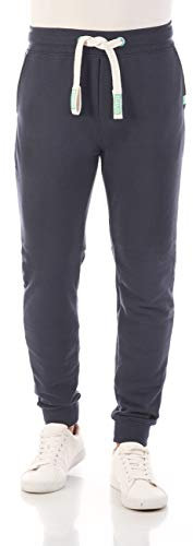riverso Jogginghose Herren lang RIVTim Slim Fit Sporthose Trainingshose Freizeithose Blau S, Größe:S, Farbe:Navy (19400)