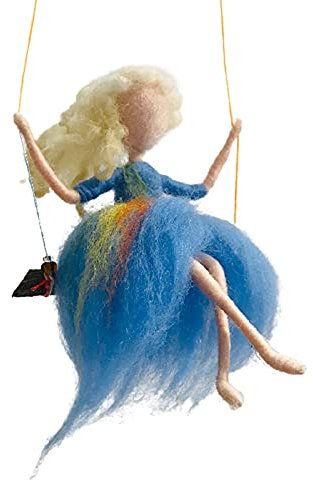 Feltsky Feennadelfilz-Set für Anfänger, inklusive allem, Bastelset für Anfänger, 15 cm Höhe, Blau