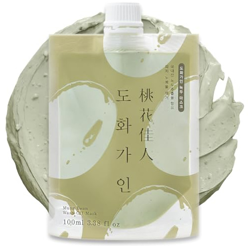 House of Dohwa, Mung Bean Gesichtsmaske | Zutaten für den Hausgebrauch geerntet | Sebokontrolle | Produkt aus Korea – 3,38 ml