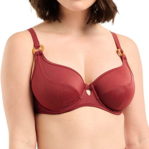 Sans Complexe Bain Elevated Basics Bikini Top, Pomegranate, 110C Women's