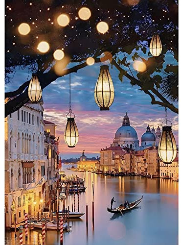 DAERLE Diamant Painting Bilder, Diamond Painting Landschaft, Diamond Painting Kinder, Lampe Diamond Painting Set, Diamond Painting Erwachsene Malen Nach Zahlen Erwachsene Diamanten Dekoration 30x40cm