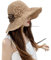 SIQITECH Chapeau de Soleil en Paille Femme Chapeau d’Eté Protection Soleil Anti-UV Capeline à Large Bord Casquette Respirant Pliable Casquette Visière pour Plage Voyage Pêche Camping