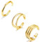 Chriscoco 3 Stück 14K Gold Gefüllte Zehenring für Damen Mädchen Silber/Gold Verstellbar Offene Zehenringe Sommer Strand Fußschmuck