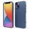Red Ember Shockproof Case for iPhone, Ultra Slim Protective Liquid Silicone Matte Finish Phone Case with Soft Anti-Scratch Microfiber Lining (Blue, iPhone 14)