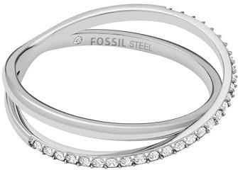 Fossil Damenring Sadie All Stacked Up Edelstahl, JF04078040