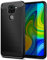 Qiinogow Funda para Xiaomi Redmi Note 9, Antigolpes Carcasa con Suave de TPU, Capa Ultrafina de Fibra de Carbono (Negro)