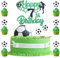9pcs Football Cake Topper 7,Happy 7th Birthday Cake Topper Boys,Football Cake Decoration 7,1 Topper with 8 Soccer Cupcake Birthday Decorations