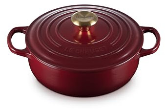 Le Creuset Sauteuse ronde signature en fonte émaillée, 3,5 l, Rhone