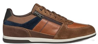Geox Herren U Renan B Sneaker, BROWNCOTTO/Navy, 45 EU