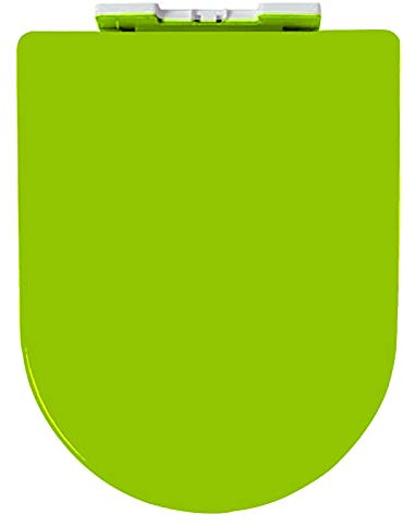 Heavy Duty Soft Close Quick Release Toilet Seat for Bathroom Family, Ergonomic Design with Adjustable Hinges, 6 Colors Available (Color : Green, Size : OneSize)