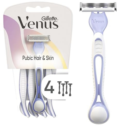 Gillette VENUS Damen Einwegrasierer für Schamhaare und Haut, 4 Karat