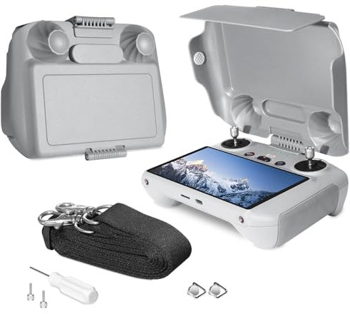 Arzroic RC Sonnenhaube & Lanyard für DJI Mini 3/Mini 3 Pro/Mavic 3 Pro RC Controller Zubehör Displayschutzfolie Sonnenschutz Joystick-Abdeckung