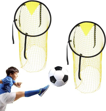 Roontin Top Bins Football Targets - Set of 2 Soccer Goal Nets for Precision Training - 45cm/58cm Football Goals Football Targets for Accurate Shots - Ideal Football Practice Equipment