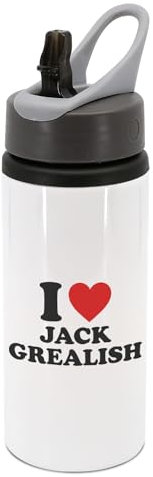 New Spirit Original I love Jack Grealish water bottle with handle, drinks bottle, drinks cup, water cup footy, football, soccer