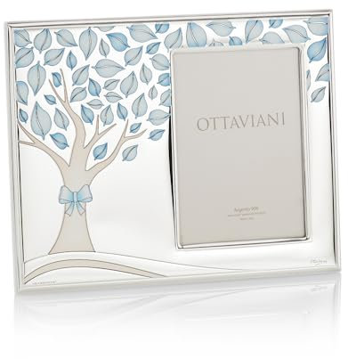 Ottaviani portafoto della collezione Albero della Vita in Miro Silver interno foto 10x15 cm