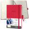 Wochenkalender Conceptum A6 2025 rot - SIGEL - 1 Woche auf 2 Seiten - Terminplaner Hardcover mit Stiftschlaufe, Quickpocket, Archivtasche, 2 Zeichenbänder und Stickerbogen - 10,8 cm x 15,1 cm
