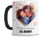 L'épicerie Chérie Tazza personalizzata con foto e testo - Regalo donna compleanno - Festa della mamma - Festa del Papa - Regalo san valentino - tazza cuore - Ceramica - 330ml