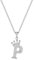 Casxyue Buchstabe Halskette Für Damen Mädchen Silber Halskette Schmuck Anfangsbuchstaben Anhänger mit Zirkoniasteinen Halskette Geburtstagsgeschenk Weihnachtsgeschenke für Frauen (P)