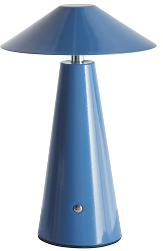 Beliani Tischlampe LED Metall blau Dimmfunktion wiederaufladbar kabellos Akku Apayao
