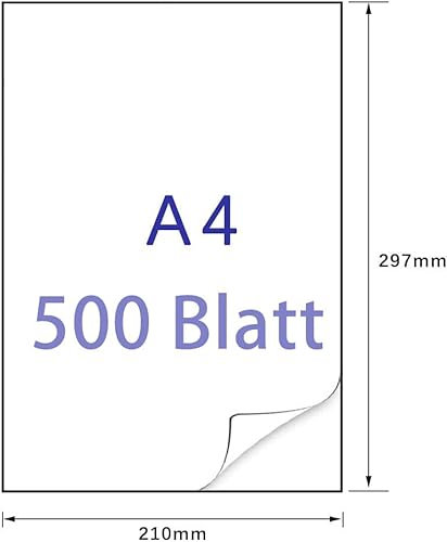 500 Blatt A4 Etiketten Selbstklebend 210 x 297 mm Aufkleber Etiketten Adressetiketten Geeignet für Laser/Inkjet/Kopierer einsetzbar