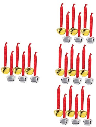 PartyKindom 4 Sätze Weihnachtsglockenanhänger Kleine Glocke Weihnachtsbaum Schleife Hängende Glöckchen Weihnachtsbäume Musical Weihnachtsbaum Glauben Glocke Weihnachtsschmuck Eisen 6 Stück * 4