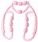 predolo Rouleau de Massage pour Les Jambes et Les Mollets, Outil de Massage Circulaire Ergonomique et Pratique pour Les Jambes Les Cuisses, Rouleau pour, Rose