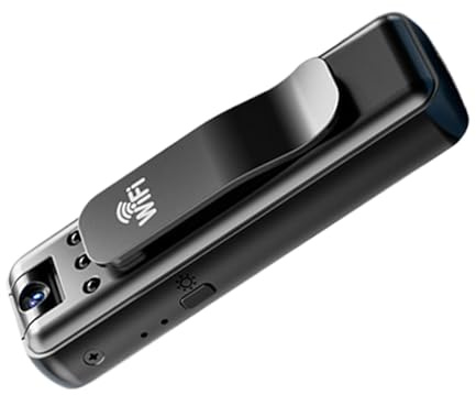 Tragbares Kamera-Rekorder, Body Clip Camcorder, tragbares Videogerät, interaktive High Resolution Linsen, Schwarz, reagierend, leicht, kompakt, ideal für Law Enforcement, Reisen, Outdoor Use
