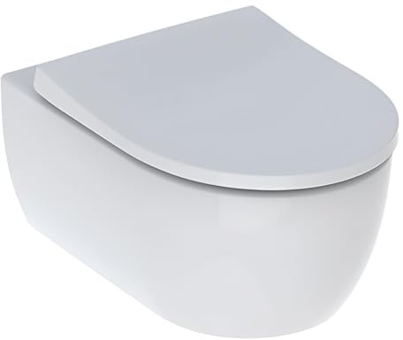 GEBERIT iCon RimFree Wall-Hung Toilet with Invisible fixings, Shrouded, with Soft-Close seat