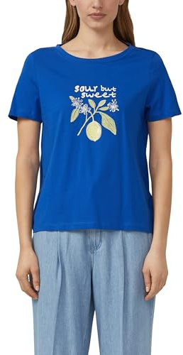 s.Oliver Baumwoll-T-Shirt mit Frontprint und Pailletten