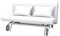 Soferia Sofabezug Kompatibel Mit PS 2er Bettsofa Sofaüberzug Sofaüberwurf Sofaschoner Kunstleder Lederoptik Wasserabweisend Pflegeleicht Antiallergisch Eco Leather Weiß