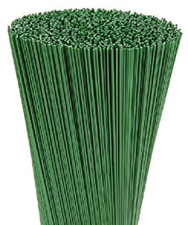1 Kg Stützdraht Steckdraht Blumendraht Grün - in verschiedenen Stärken und Längen (Ø 1,2 mm - Länge 400 mm) - Floristik Gestecke Kränze Bastelarbeiten Garten Hobby Handwerk Dekoration