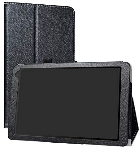 LiuShan Alcatel 1T 10inch Funda, Folio Soporte PU Cuero con Funda Caso para 10 Alcatel 1T 8082 10inch(Not fit Alcatel 1T 7 Inch 8068) Android Tablet,Negro