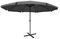 Parasol Meran Pro, parasol pour marché avec volants Ø 5m polyester/alu 28 kg - anthracite sans socle